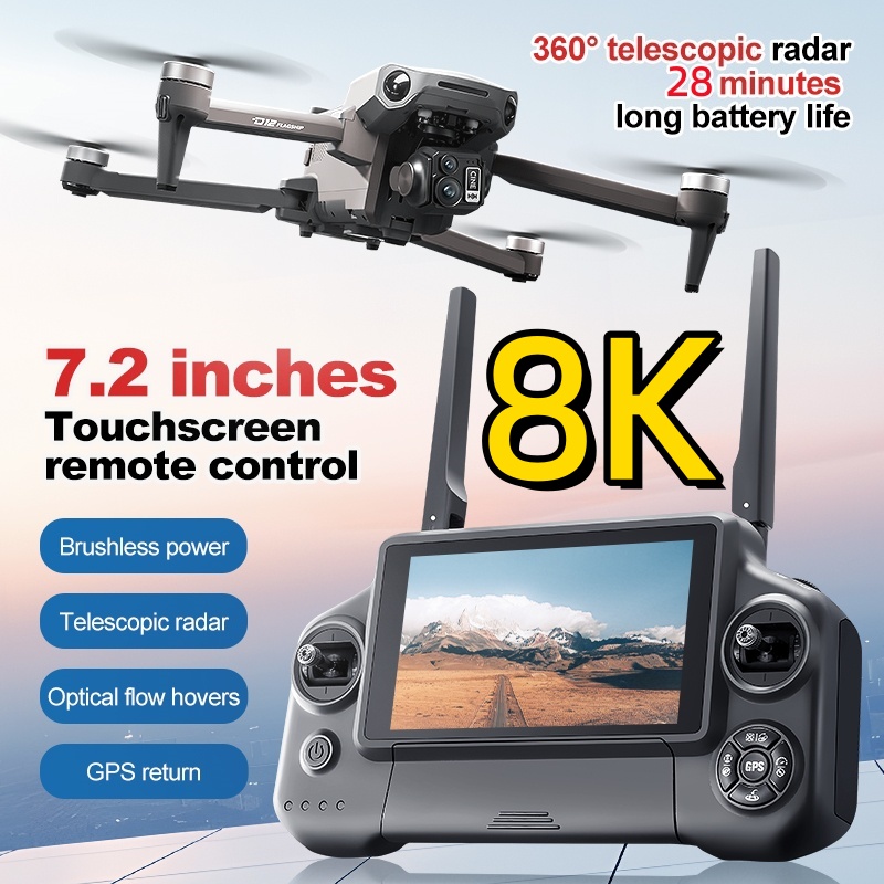 Drone Gimbal Brushless - Dron RC z 3-osiowym gimbalem 8K,