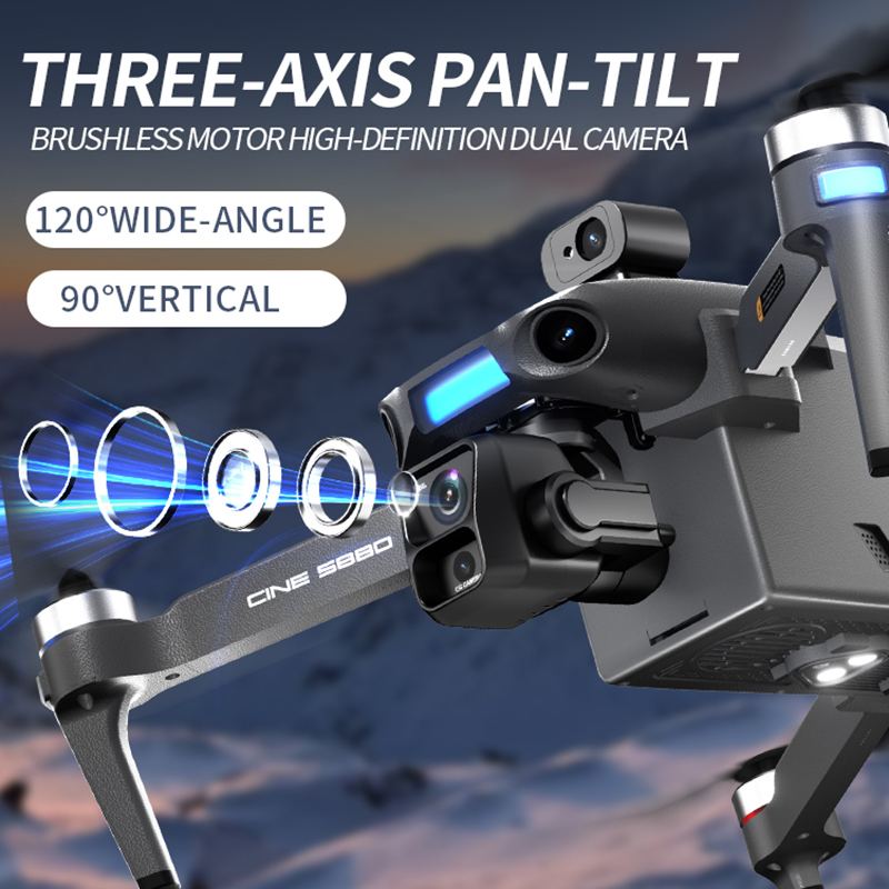 Nowy dron z podwójną kamerą 8K – Drone Gimbal Brushless recenzja i cena
