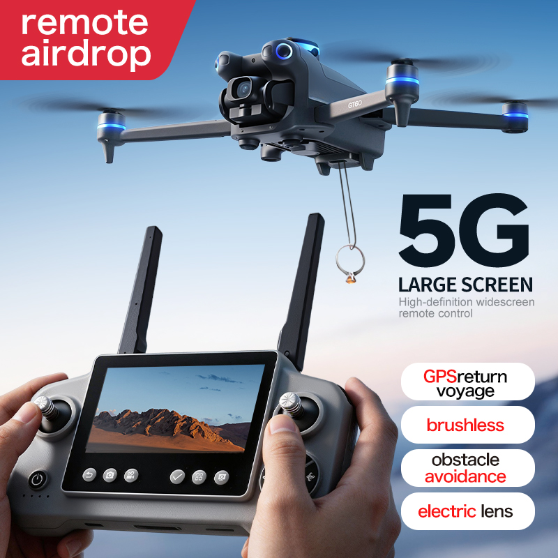 Dron GT60 z funkcją rzucania ł – Drone Gimbal Brushless recenzja i cena